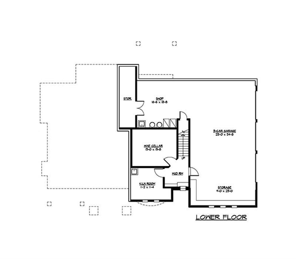 Floor Plan Basement of Luxury Plan #115-1191